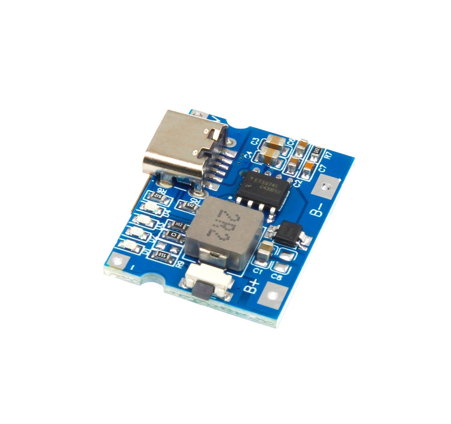ماژول شارژ/دشارژ باتری لیتیومی با خروجی 5V 2A مناسب ساخت پاور بانک و پورت Type-C , USB