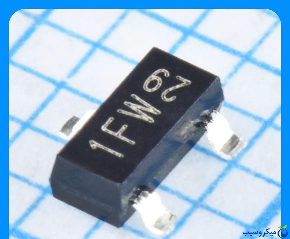 ترانزیستور BC847 با کد پارت نامبر 1FW یا 1Fp - رامینورث برد | مرجع تعمیرات برد لوازم خانگی