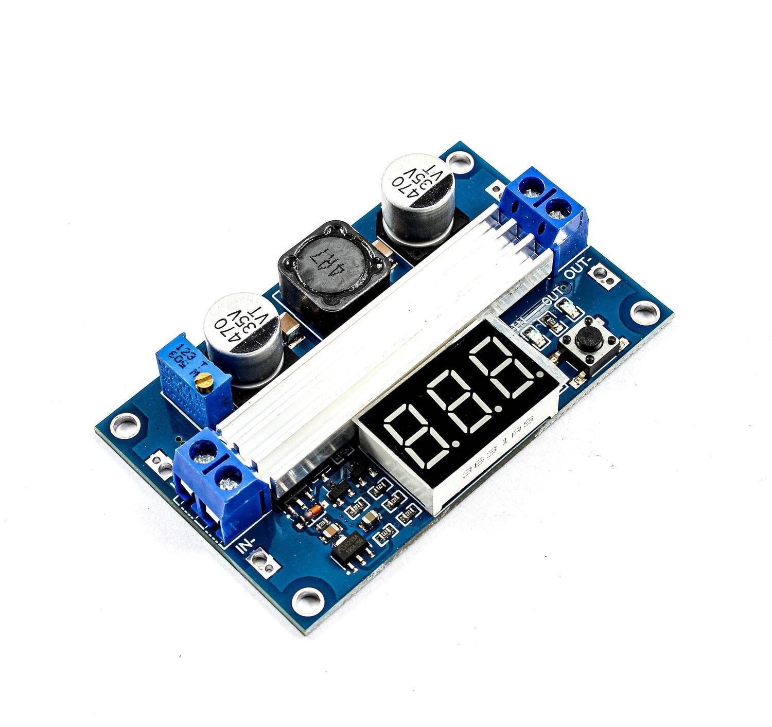 ماژول رگولاتور DC به DC افزاینده 100 وات LTC1871 همراه با نمایشگر ولتاژ